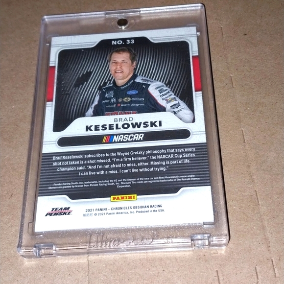 2021 Obsidian Brad Keselowski SSP NASCAR Refractor Prizm Only 25 Made - Picture 3 of 4